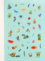 Набор обучающих наклеек 160*230мм, 4 л. "150 наклеек. Тропический рай" Набор обучающих наклеек 160*230мм, 4 л. "150 наклеек. Тропический рай"