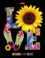 Тетрадь А5 160л кл. на кольцах Hatber "LOVE" мат.лам.