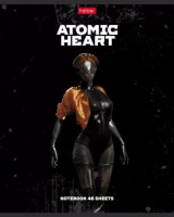 Тетрадь А5 48л кл. Hatber "Atomic Heart" выб.лак., 5диз.в спайке, белизна 100%
