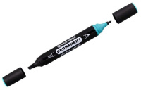 Маркер перманентный двухсторонний  1мм и 4мм , зеленый