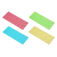 Трубочки для напитков 23см, 12шт, полосатые