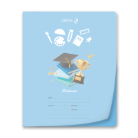 Тетрадь А5 24л кл. Светоч  пласт.обл. "Всезнайка"