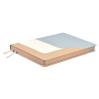 Ежедневник недат. А5 160л., кож.зам., тв.пер. "Лайка серый" ляссе