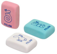 Ластик MILAN с рисунком, из натурального каучука