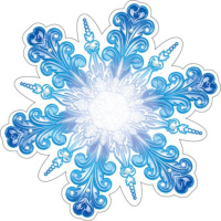 Украшение на скотче 10*10см "Снежинка"