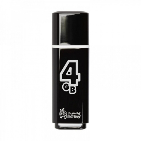 Флеш-драйв   4 GB USB 2.0 Smartbuy Glossy series Black
