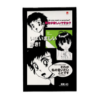 Блокнот А5  40л скоба "Manga anime" клетка, 4 дизайна