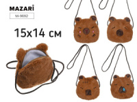 Сумка детская 15*14см Mazari "Capybara" иск.мех, через плечо