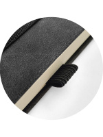 Ежедневник дат. 2026г А5 176л., кожзам,тв.пер. "Grace. Черный" тисн.фольгой, резинка, ляссе