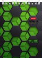 Блокнот А6  40л гребень "INSIDE" УФ-лак, клетка