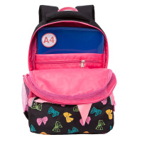 Рюкзак школьный 27*40*20см Grizzly "Черный" полиэстер