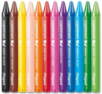 Мелки восковые MAPED COLOR'PEPS WAX 12 цв. треуг.форма, карт.упак