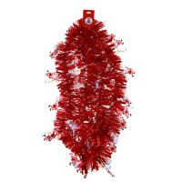 Мишура d=  8см, 2м, ПВХ, с декором снеговики и деды морозы, ассорти