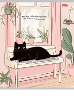 Тетрадь А5 48л кл. Проф-Пресс "Домашние котики - 1" 5диз.в спайке, белизна 100%