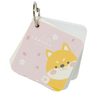 Карточки д/записи иностр. слов 70*70мм 60 листов., Корги,  кольцо, 4 вида