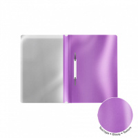 Скоросшив. пласт. А5+ прозр. верх.  Glossy Candy, 0,12/0,18мм ассорти