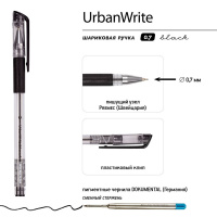 Ручка шар. BV "UrbanWrite", 0.7мм, черная, масл.осн.