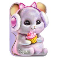 Блокнот 180*255мм  40л скоба "Милый мышонок" точка, вырубка