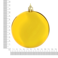 Ёлочный шар 10 см Золото, пластик