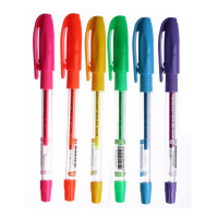 Ручка гелевая PENSAN NEON GEL 1мм, ассорти 6 цв., рез. грип. /60 шт. дисплей/