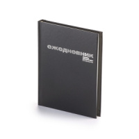 Ежедневник недат. А6 128л., 7БЦ, бумвинил "Черный" лин., тисн.фольгой