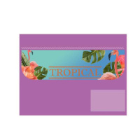 Папка для труда А4 1 отд. липучка, с ручками Фламинго в цветах