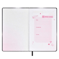 Дневник для девочек А6+  96л., кожзам. тв.обл. "Балерина" ляссе, брелок