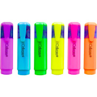 Набор текстовыделителей "Attomex" 6 цв., 1-5мм, плоск.корпус