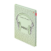 Блокнот А5 7БЦ  80л "Soundmania" клетка, глянц.лам.