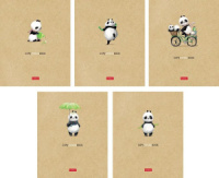 Тетрадь А5 48л кл. Hatber "Panda_Book" 5диз.в блоке, кремов.блок