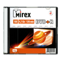 Диск DVD+R Mirex 16х емкость 4,7Gb  Slim case