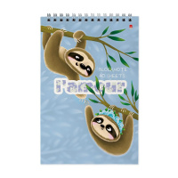 Блокнот А5  40л гребень "Карибские ленивцы" клетка