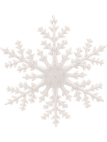 Набор подвесных украшений "Блестящие снежинки" 15см, 2 шт, пластик