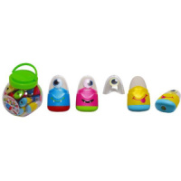 Точилка и ластик 2 в 1 пласт.с контейнером  1 отв., Monsters