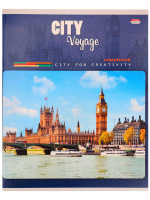 Тетрадь А5  96л кл. Проф-Пресс "Городское путешествие" лен, белизна 100%