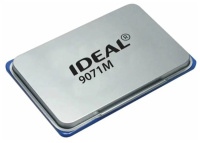 Штемпельная подушка настольная 70*110мм, металл, синяя