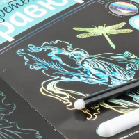 Гравюра 18*24 см с эффектом голографик "Ирисы" 6+