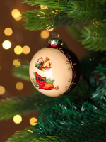 Ёлочный шар  8 см "Волшебный ботинок" стекло