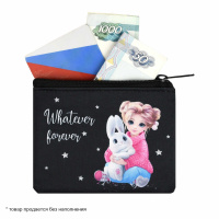 Кошелек для банкнот и монет Феникс+ "Девочка и зайка" 11*8см, ткань, молния