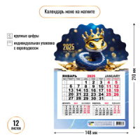 Календарь моно на магните 148*210мм на 2025г. Символ года