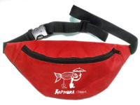 Сумка на пояс "СПб. Корюшка пошла", цв.красный