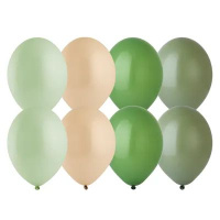Набор шаров 14" Пастель, зеленая гамма , 12шт/уп