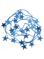 Бусы декоративные  пластик, "Яркие звезды" в индивид. упаковке, синий