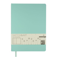 Скетчбук 179*250мм  80л., сшивка, 100гр/м2, "Sketch and Art. Зефирный мятный"