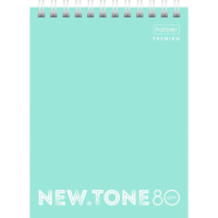 Блокнот А6  80л "NEWtone PASTEL МЯТА" гребень, кл., перфорация на отрыв