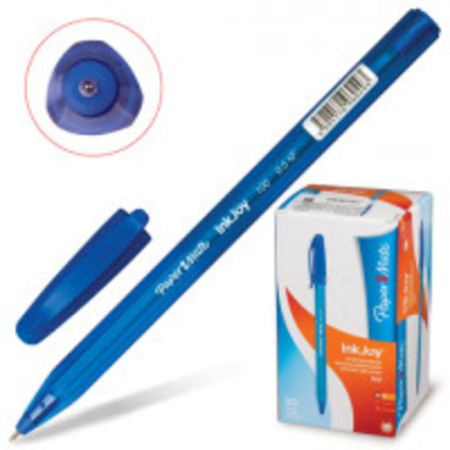 Ручка шар. Paper Mate INKJOY100  черные чернила 0,5мм, треугольный корпус