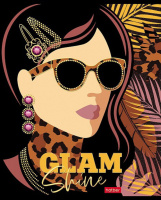 Тетрадь А5 48л кл. Hatber "Королева гламура" мат.лам., 3Dфольга, 3Dлак, 5диз.в спайке, белизна 98%