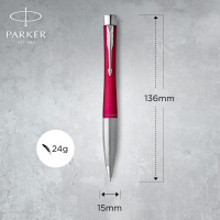 Parker Urban Core Шариковая ручка K314 Vibrant Magenta CT M синие чернила