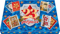 Набор мини-открыток "23 февраля" 140шт/уп