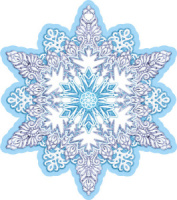 Вырубная фигурка 11*12см "Снежинка"